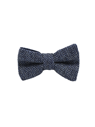 Jaggs - Vlinderdas Tweed "Dundee" - Chevron bleu