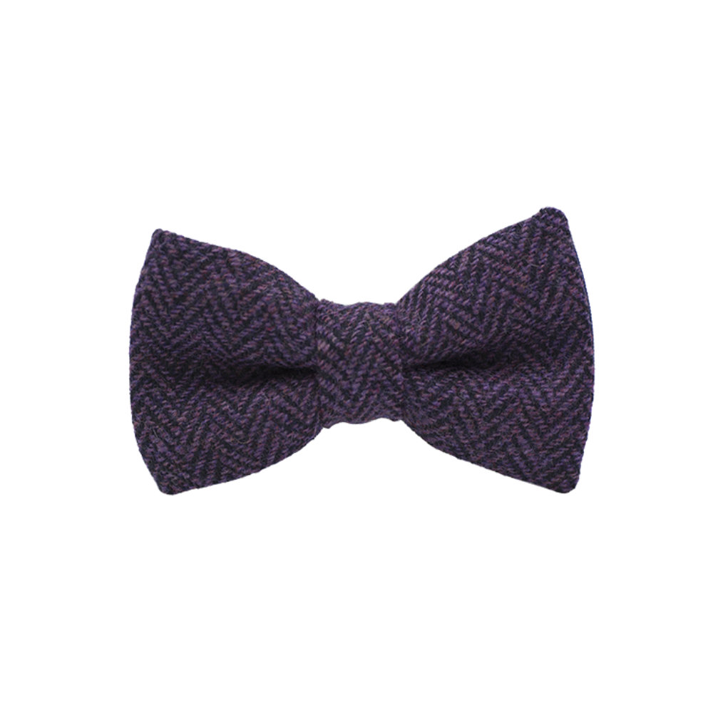 Jaggs - Vlinderdas Tweed "Dundee" - Chevron mauve