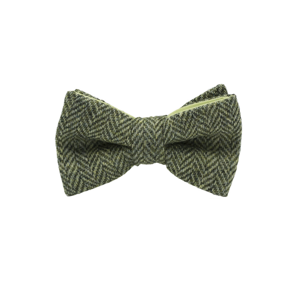 Jaggs - Bow tie Tweed "Dundee" - Chevron vert