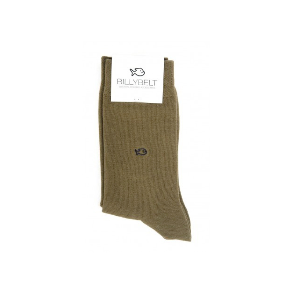 BillyBelt - Effen katoenen sokken - Khaki Green