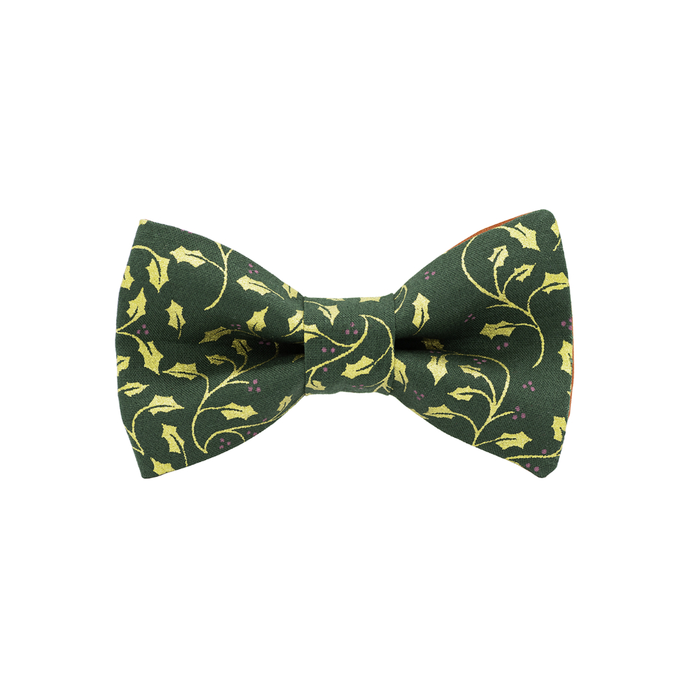 Jaggs - Bow tie "Holy Christmas" - Golden holly branches