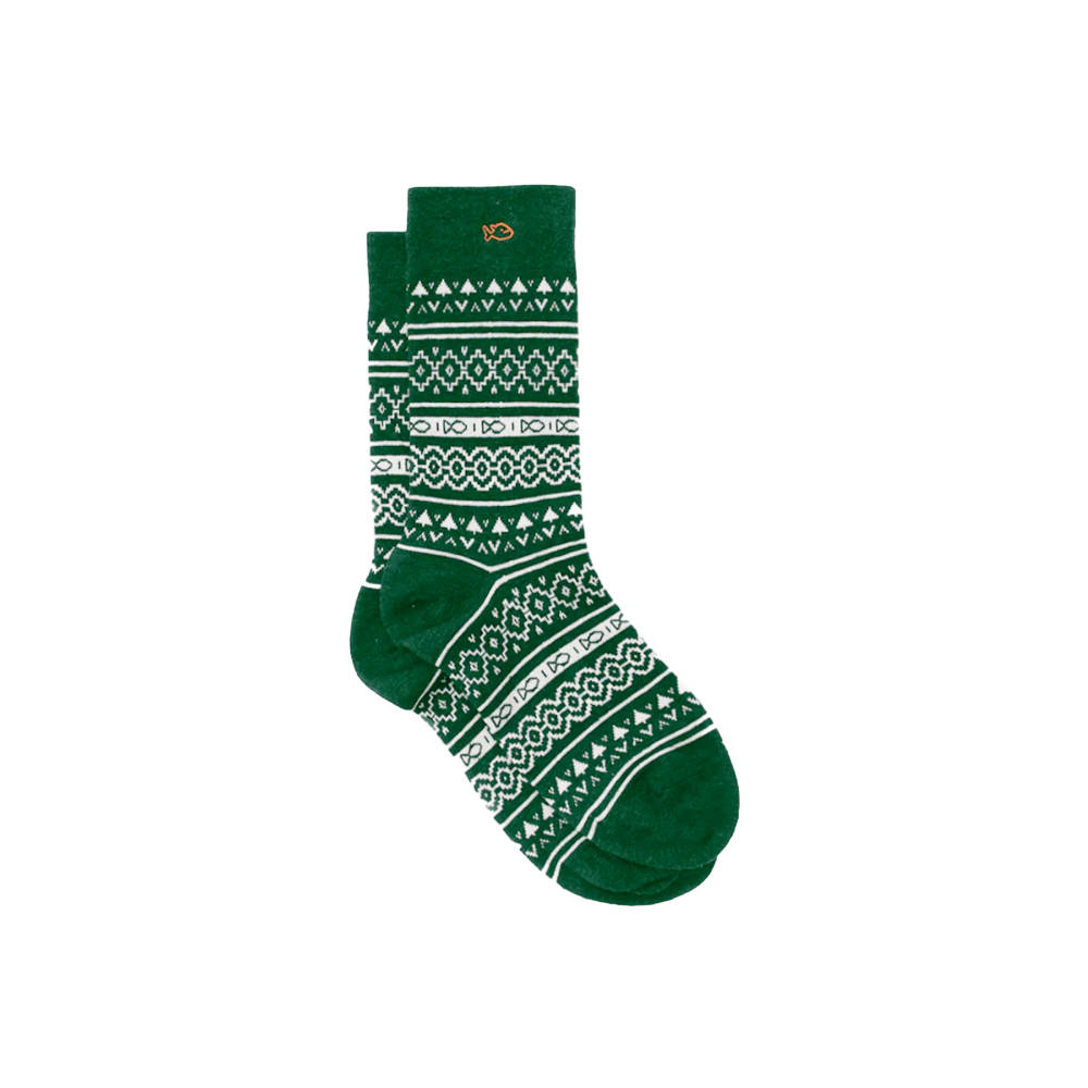 BillyBelt - Jacquard combed cotton socks - Green
