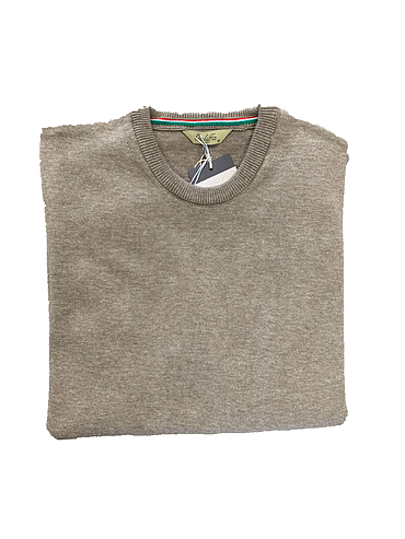Galiffa - Biscuit Brown Pullover - Round collar - XL