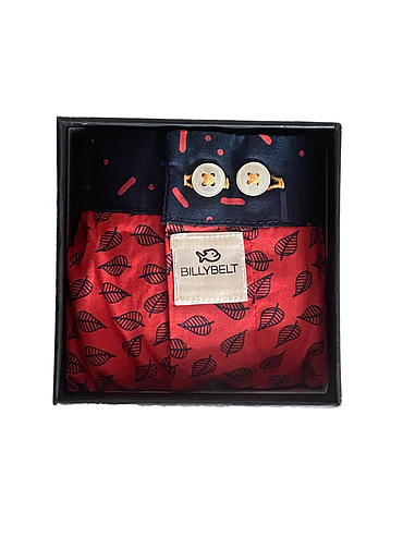 BillyBelt - Biologisch katoenen boxershorts - Red Jungle - Maat M