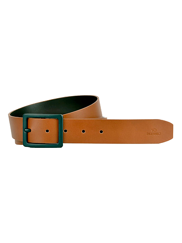 Billybelt - Leather belt - smooth effect - Glazed brown T 105
