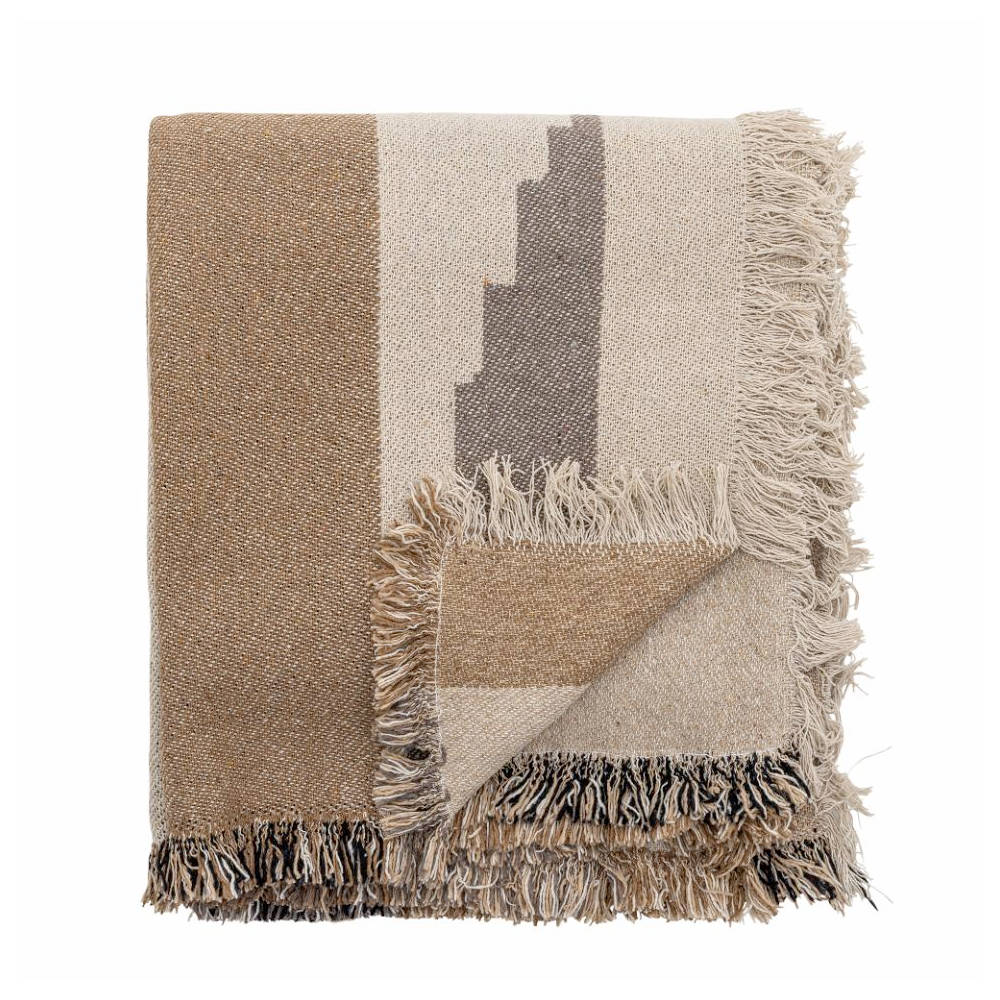 Blooming Ville - Maji Plaid en coton recyclé - Marron