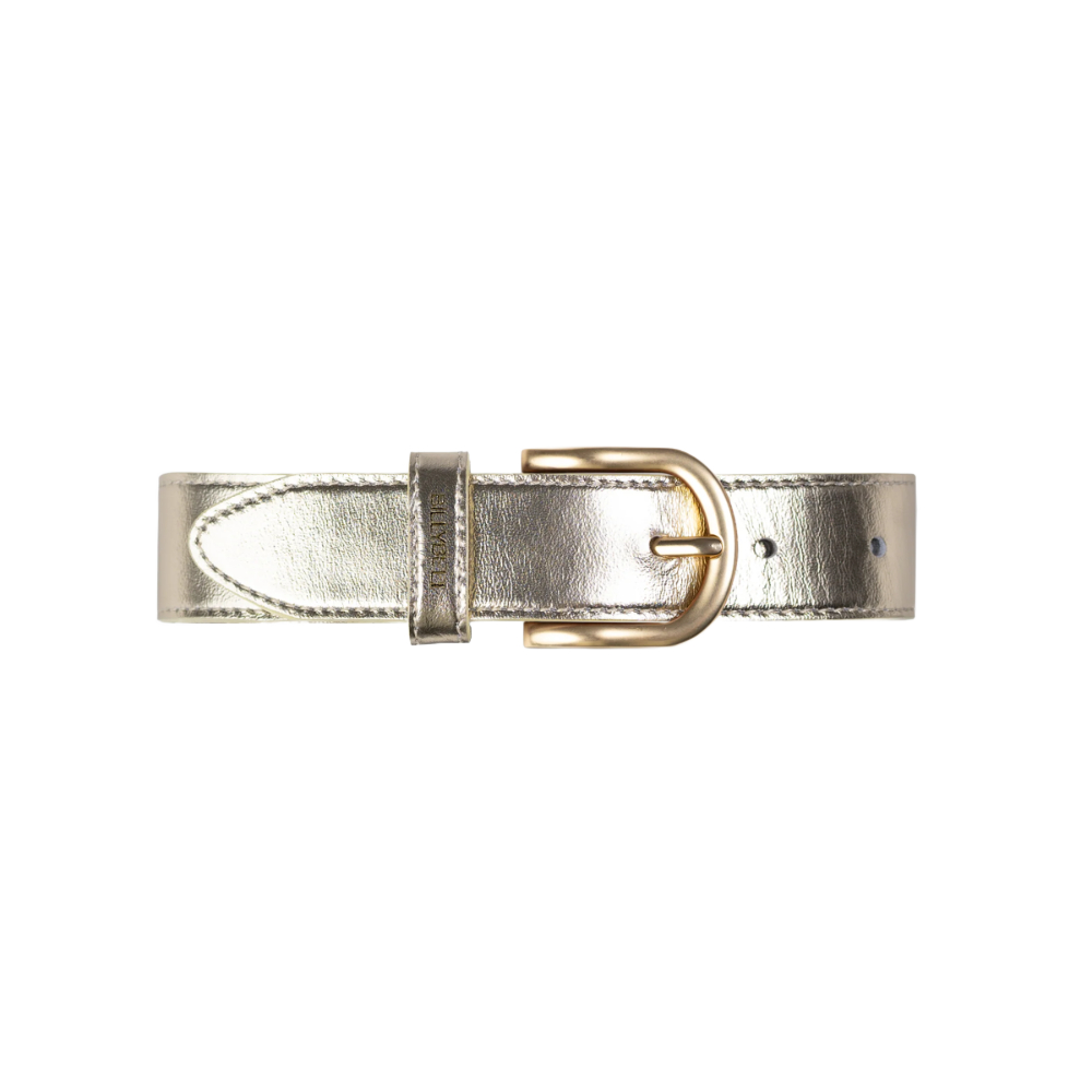 Billybelt - Woman plain leather belt - Gold - Size 95